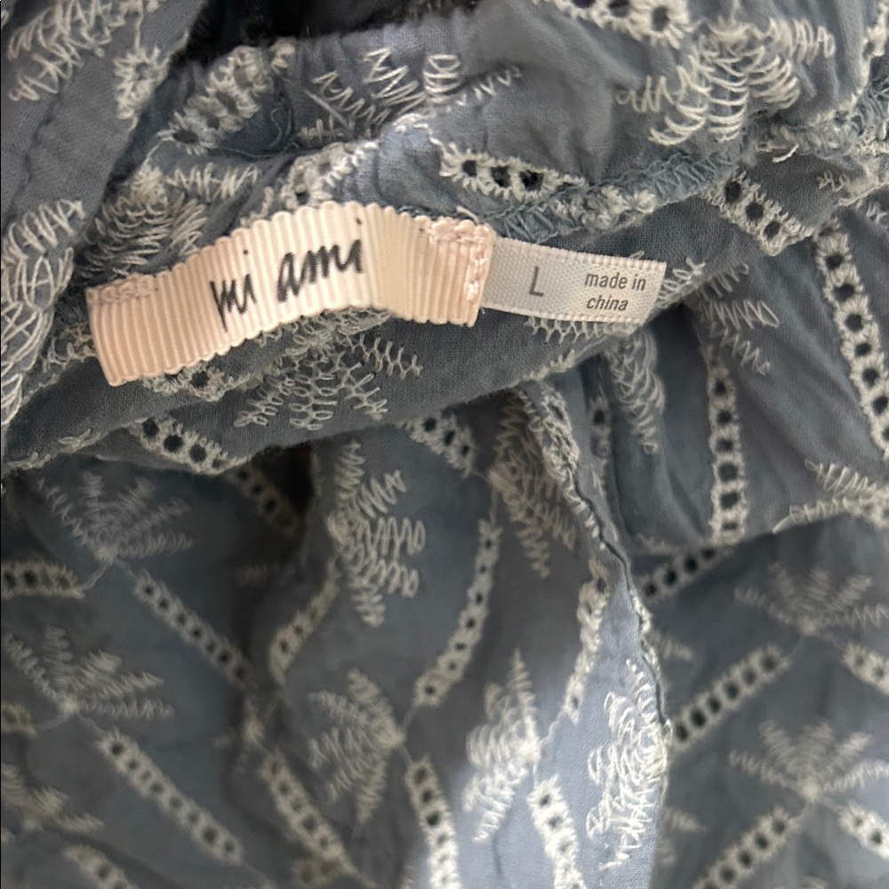 Miami Blue Patterned Ruffle Blouse - Picture 2 of 3